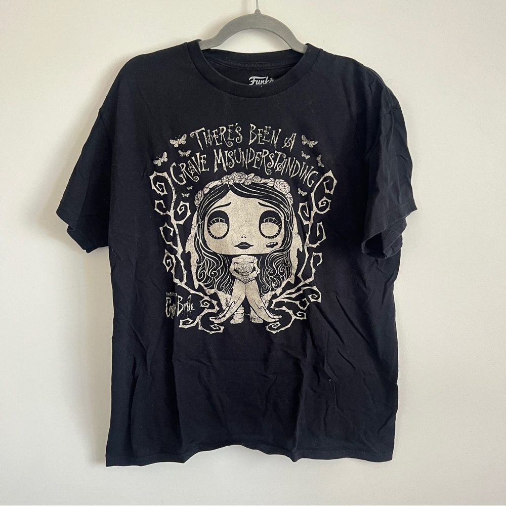 Funko Corpse Bride Graphic Tee Black Goth Tim Burton Shirt Size Large